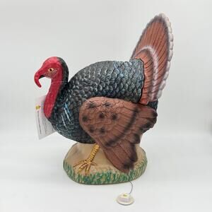 John Derian Lighted 17” Turkey Blow Mold Thanksgiving Decor NEW